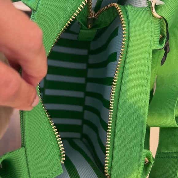 Kate Spade x Target Green Striped Knit Crossbody Tote Bag - NEW w/tags - Picture 7 of 7